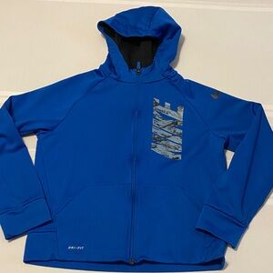 Youth Nike Royal Blue Full-Zip Hoodie Size Large